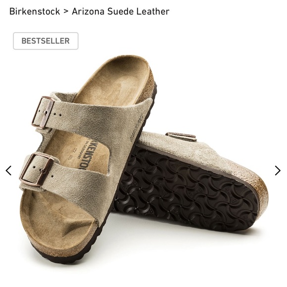 Arizona Suede Leather Taupe Birkenstock - Picture 3 of 7